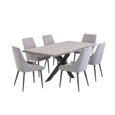 Raven Extending Dining Set (6 Chairs) Raven Extending Dining Set (6 Chairs)