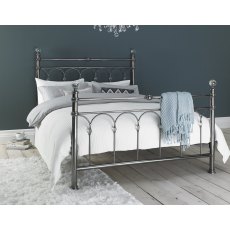 Kylie Metal Bed Frame in Antique Nickel Finish