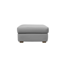G Plan Seattle Leather Footstool With Wood Feet