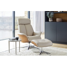 G Plan Ergoform Lund Leather Chair with Wood Side