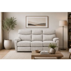 Monet 3 Seater Manual Recliner Sofa in Mink Fabric - STOCK Monet 3 Seater Manual Recliner Sofa in Mink Fabric - STOCK