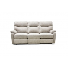 Monet 3 Seater Manual Recliner Sofa in Mink Fabric - STOCK