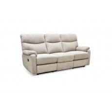 Monet 3 Seater Manual Recliner Sofa in Mink Fabric - STOCK