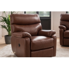 Monet Manual Recliner Chair in Butterscotch Leather - STOCK
