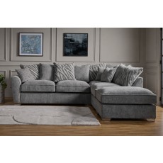 Fantasy L Shape Corner Chaise Sofa With Scatter Back Fantasy L Shape Corner Chaise Sofa With Scatter Back