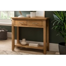 Chester Oak 2 Drawers Console Table 85cm Wide Chester Oak 2 Drawers Console Table 85cm Wide
