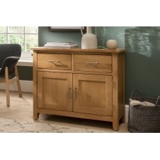 Chester Oak Small 2 Door 2 Drawer Sideboard 95cm Wide