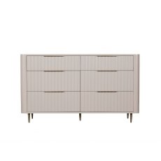 Lily Painted Mahogany 6 Drawer Wide Chest of Drawers