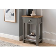 Chester Oak Painted Grey - 1 Drawer Console Table 50cm Wide| Moles Breath Grey