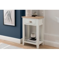 Chester Oak Painted White - 1 Drawer Console Table 50cm Wide| F&B All White