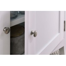 Chester Oak Painted White - Mini 2 Door Sideboard 75cm Wide| F&B All White