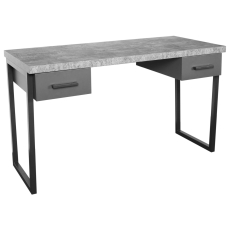 Forge Desk with Drawers Stone Effect