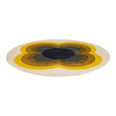 Orla Kiely Round Sunflower Yellow Rug
