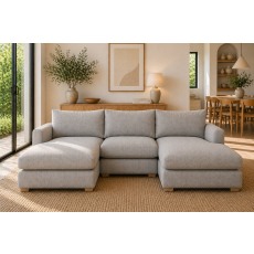 Metz 3 Seater U Shaped Sectional Chaise Corner Sofa