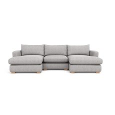 Metz 3 Seater U Shaped Sectional Chaise Corner Sofa