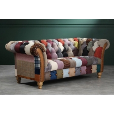 Harlequin Patchwork Vintage Chesterfield 2 Seater Sofa