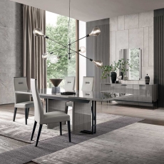 ALF Italia Novecento Extending 160-210cm Dining Table in Silverwood High Gloss