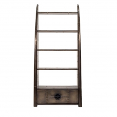 Avaitor Wing Bookcase in Vintage Jet Brass Metal