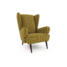Orla Kiely Alma Wing Accent Chair in Sixties Stem