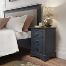 Oak City - Cotswold Midnight Grey Large Bedside Table
