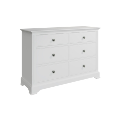 Oak City - Cotswold White 6 Drawer Chest of Drawers