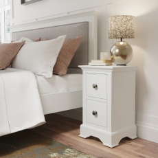 Oak City - Cotswold White Small Bedside Table