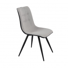 Caira Set of 4 Upholstered Dining Chairs in Grey