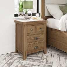 Smoked Oak Extra Large Bedside Table
