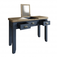 Smoked Painted Blue Oak Dressing Table