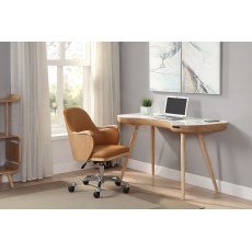 San Francisco Smart Desk - Oak/White Glass Top San Francisco Smart Desk - Oak/White Glass Top