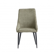 Cleveland Textured Fabric Dining Chair in Olive