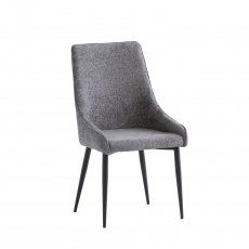 Cleveland Textured Fabric Dining Chair in Graphite