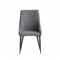 Cleveland Textured Fabric Dining Chair in Graphite