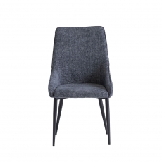 Cleveland Textured Fabric Dining Chair in Deep Blue