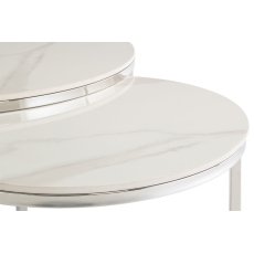 Houston Round Coffee Table Set in Italy White