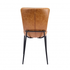 Ella Tan Leather Occassional Dining Chair
