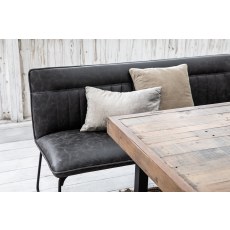 Nixon Reclaimed Wood 135cm Dining Table Set with Cooper Corner Bench & Low Bench in Grey