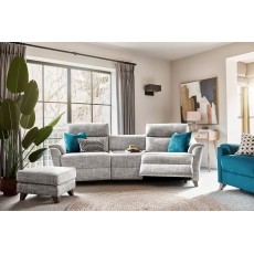 G Plan Hurst Fabric Modular Curved Power Recliner Sofa with Storage