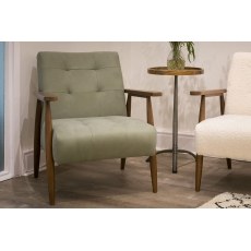 Arena Upholstered Vintage Wood Frame Chair