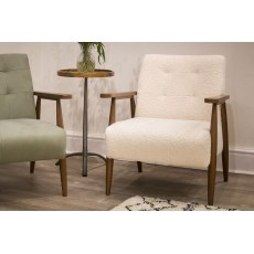 Arena Upholstered Vintage Wood Frame Chair