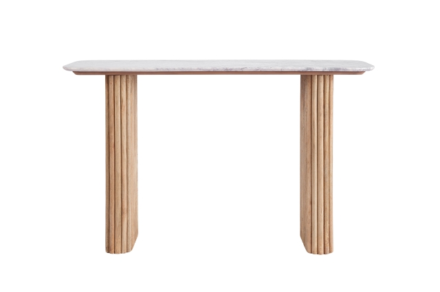 Rochelle 120cm Round Mango Wood & Marble Dining Table