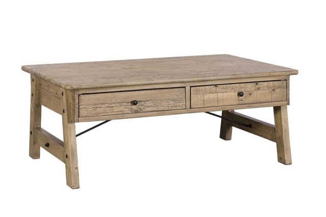 Baker Furniture Malta Reclaimed Wood Small Coffee Table