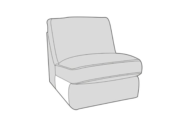 Fantasy Standard Back Modular Armless Unit Fantasy Standard Back Modular Armless Unit