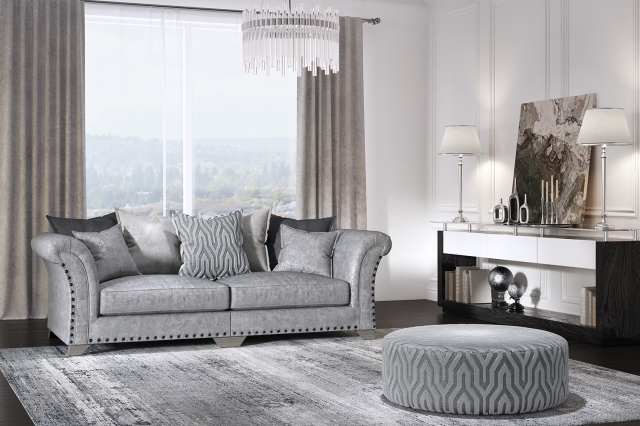 Virgo 4 Seater Pillow Back Sofa Furniture World