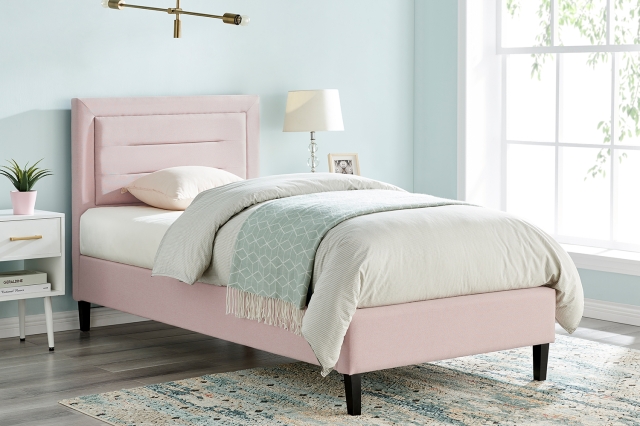 Limelight Pablo Fabric Bed in Pink
