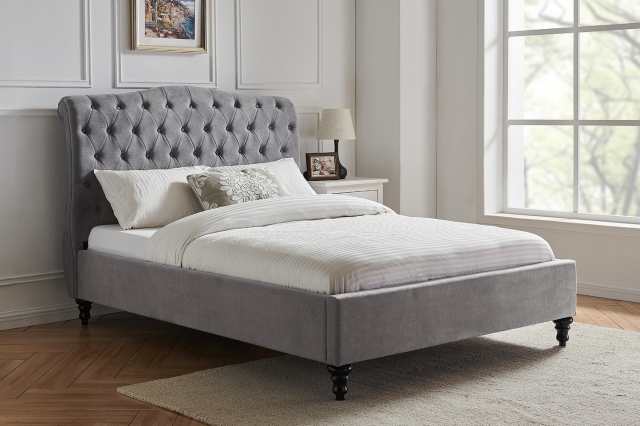 Limelight Rosalie Fabric Bed Frame in Light Grey