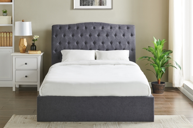 Riley upholstered ottoman bed frame discount