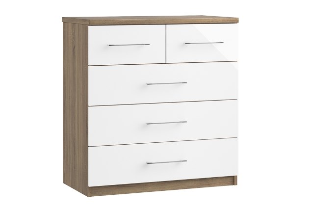 Calgary High-Gloss 3 + 2 Drawer Chest of Drawers Calgary High-Gloss 3 + 2 Drawer Chest of Drawers