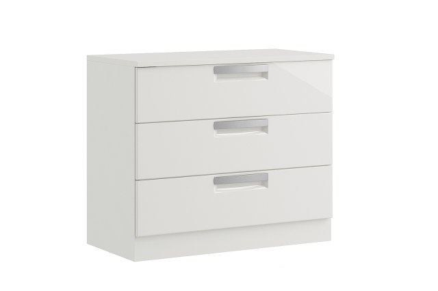 Milly High-Gloss 3 Drawer Chest of Drawers Milly High-Gloss 3 Drawer Chest of Drawers