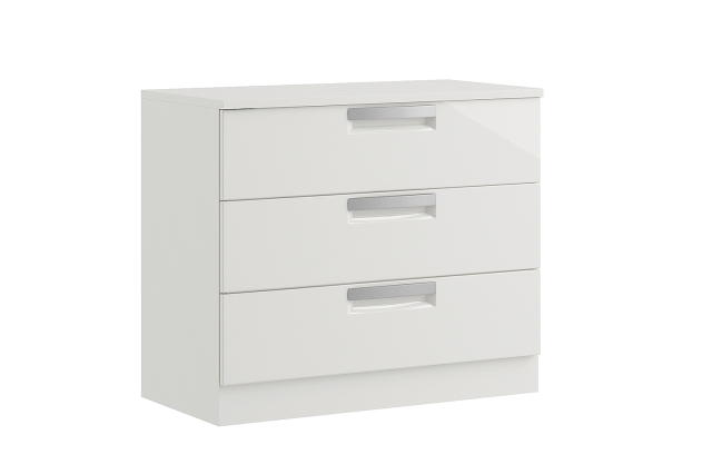 Maysons Furniture Milly High-Gloss 3 Drawer Chest of Drawers